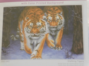 Needle Art World No Count Cross Stitch Kit - Stalking Tigers